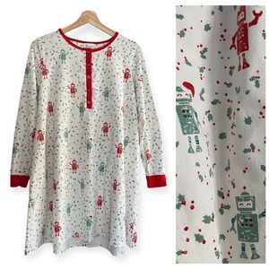 Biscuit Christmas Robot Pajama Nightgown One Size